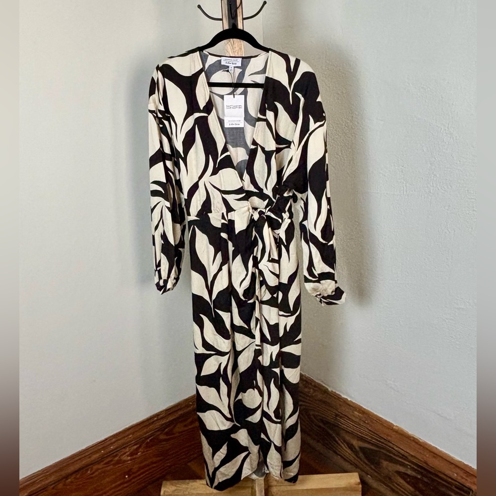 NWT: & Other Stories Wrap Midi Dress | Long-Sleeve Wrap Dress | Boho Dress